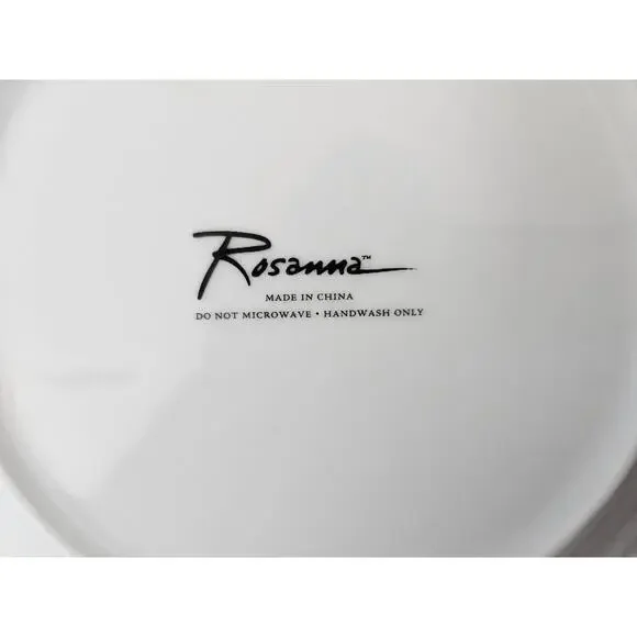 (Set of 3) Rosanna Kings Different Crown Dessert Plates Round Porcelain White 8" - Picture 12 of 12